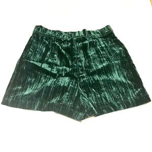 TOPSHOP | NWT Green Velvet Shorts (6)